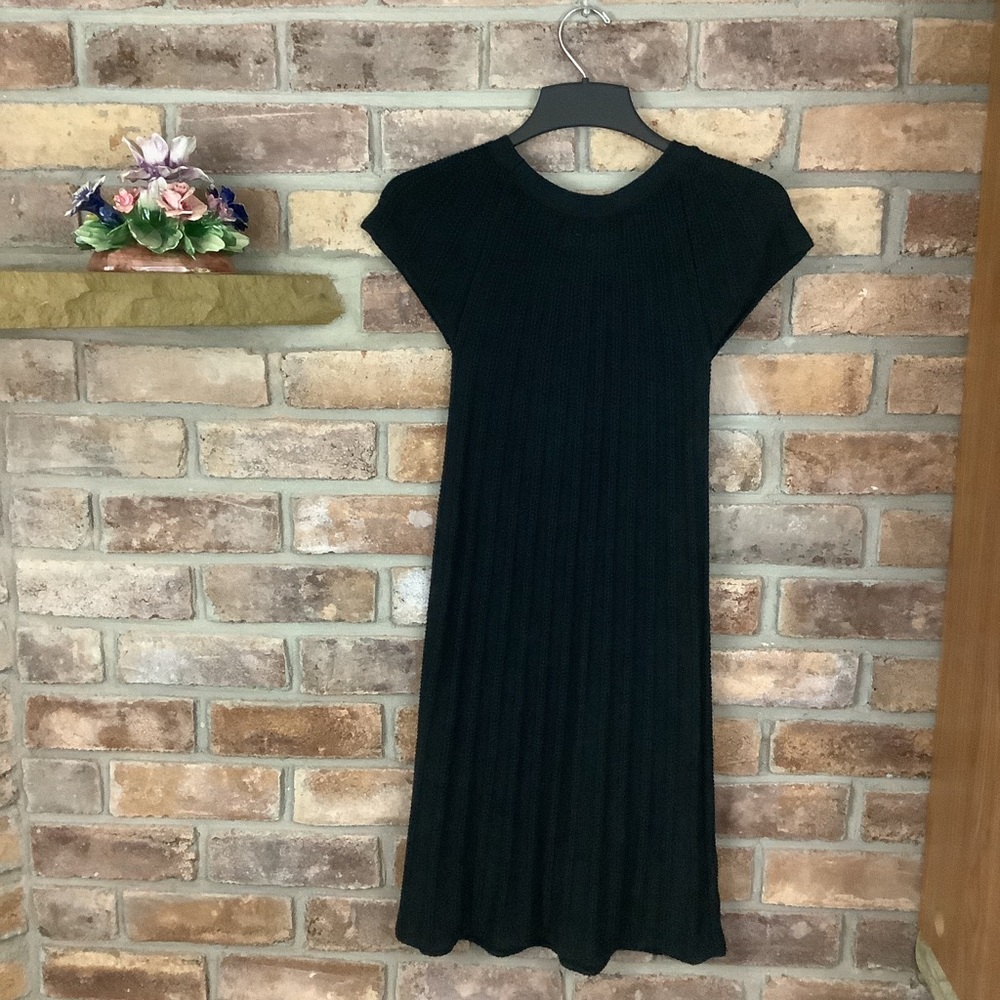 CALVIN KLEIN Black Cable-Knit Midi Sweater Dress - Picture 9 of 9